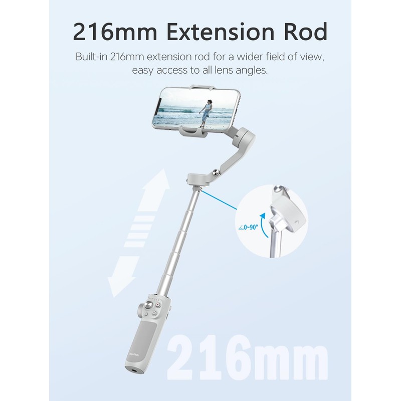 FeiyuTech VB 4 Kit - Smartphone Gimbal with 8.4''Extendable Rod,Bag,