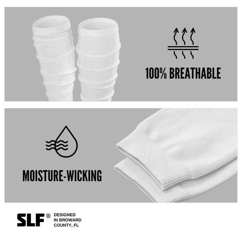 SLEEFS Basic - Mangas para Pierna de fútbol, Color Blanco,