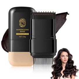Peine Tinte Pelo, Tinte de Cabello, Peine Coloración Pelo Portátil, Cubrir Canas, Prolonga Intensidad del Color，Retoques Rápidos(Marrón oscuro)