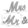 Mr and Mrs Signs Wedding Table Decorations, Wooden Freestanding Letters