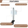 FLKQC 2" Spring Loaded Gate Caster, Single Pack TPU Wheel