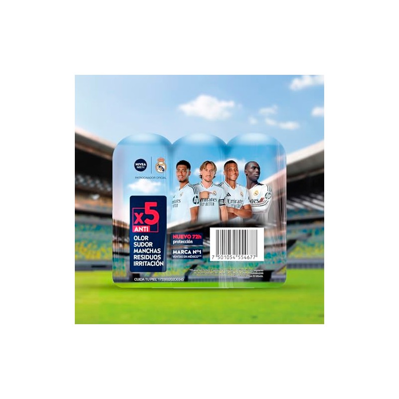 3 Pack Nivea Desodorante Roll On 50 ml Black &