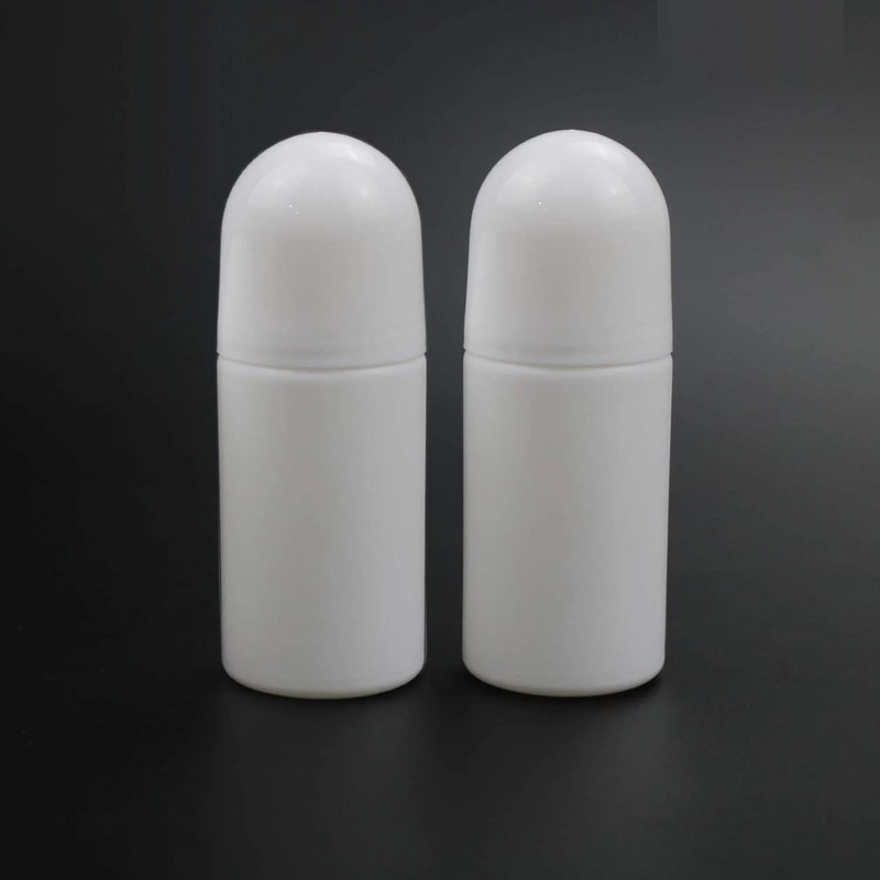 WsjiaboFux 4 Pcs White Empty Refillable Roll On Bottles Roller