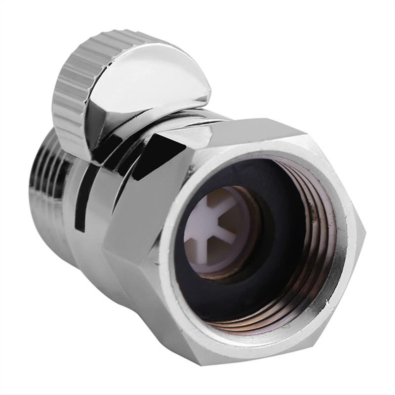 Flow Control Shut-off Valve, G1/2 Solid Brass Water Saving Valve,