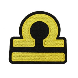 RECHERE Constellation Symbols Zodiac Embroidered Iron On Patch Applique (Libra)