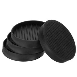 PATIKIL 3.3 Inch Rubber Furniture Pads, 4 Pack Non-Slip Furniture Coasters Round Anti Skid Caster Cups Furniture Feet Cup Floor Protectors for Bed Couch Stoppers, Black