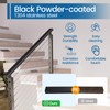 Muzata 6'6" Black Cable Railing Handrail Rectangular Stainless Steel Handrail