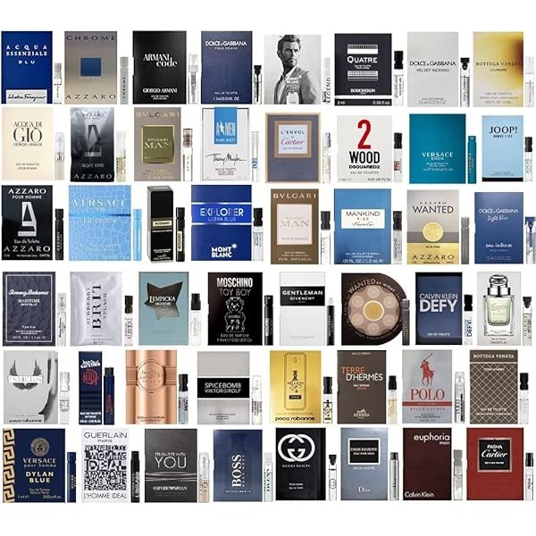 Men's Perfume Sampler 8pcs Sample Vials Designer Fragrance Samples for