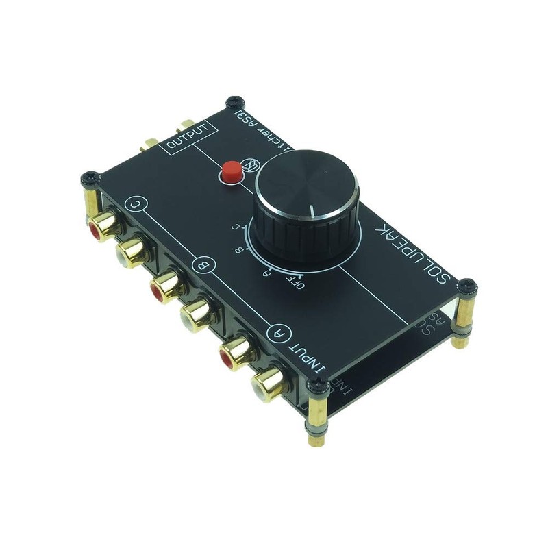 SOLUPEAK 3 in 1 Out RCA Stereo Audio Source switcher