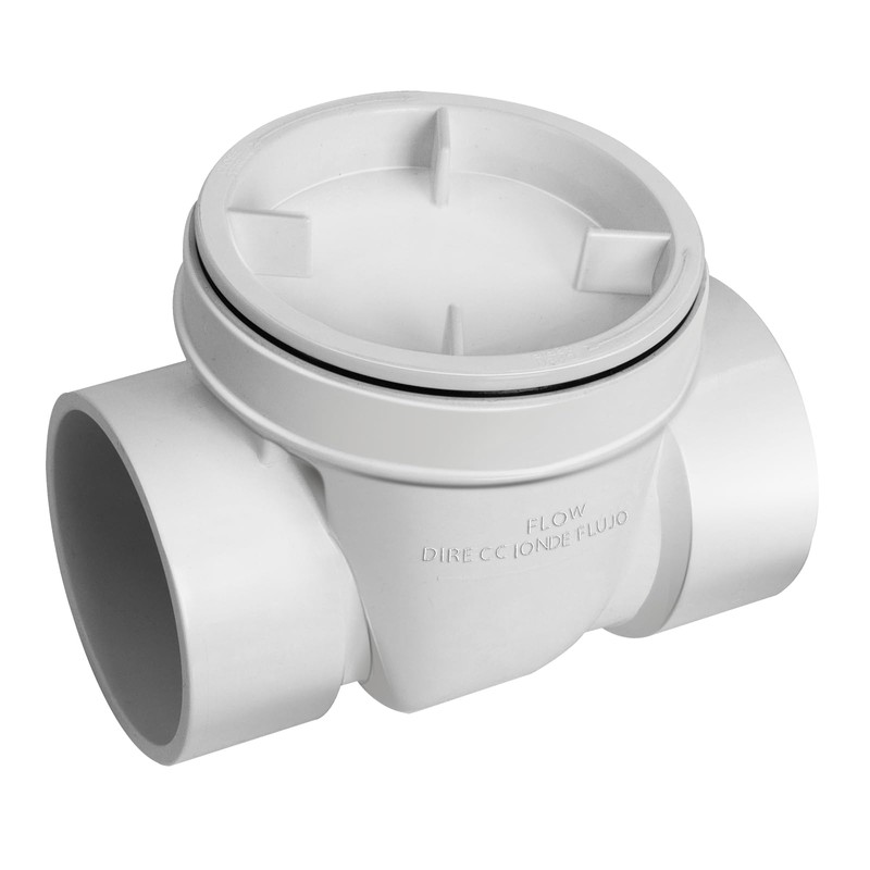 Zejoot PVC Backwater Valve,3 inch Drain Backflow Preventer, Backflow Preventer