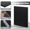 Teling 12 Pack Punchless Clamp Binder Folders, Black