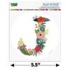 Letter J Floral Monogram Initial Automotive Car Window Locker Circle