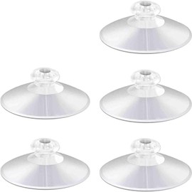 Replacement Suction Cups (5-Pack) -Diameter Heavy Duty Suction Cup for Window Bird Feeders Clear PVC Strong Suction Cups, Removable & Reusable Suction Cups for Window Hanging
