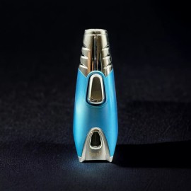 Scorch Torch Rocket Single Flame Butane Refillable Torch Lighter - Sky Blue