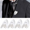 4Pcs Brooch Pin Diamond Angel Wing Pattern Cute Fashion Lapel
