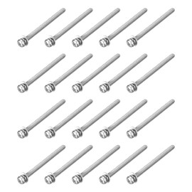 sourcing map M3 x 40mm 304 Stainless Steel Phillips Pan Head Machine Screws Bolts Combine with Spring Washer and Plain Washers 20Pcs