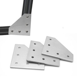 2020 Aluminum Extrusion Connector Bracket Set Included 8PCS Joint Plates,40Pcs M5 L-Slot Nuts and 40Pcs M5x8mm Hex Socket Cap Screw for 2020 Series Aluminum Profile 3D Printer Frame Silver