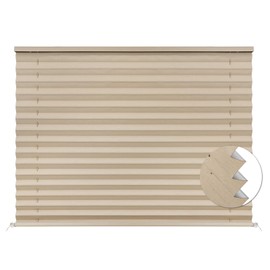 SEEYE RV Blinds, Blackout RV Curtains for Camper Window 50'' W * 32'' L RV Pleated Shades Camper Blinds with Aluminum Foil, RV Accessories Window Coverings for Travel Trailer Window Shade, Cappuccino
