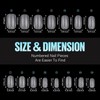 TOMICCA Short Oval Nail Tips, 240Pcs 15Sizes Double Sided Matte
