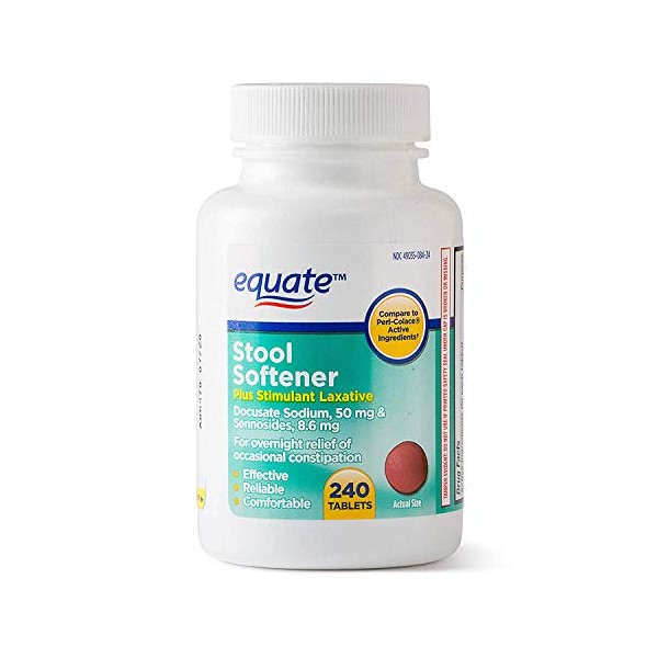 Equate - Stool Softener with Stimulant Laxative, 240 Tablets