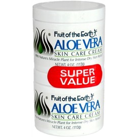 Fruit of the Earth Cream, Aloe Vera, 4 Ounce Jars (Pack of 2)
