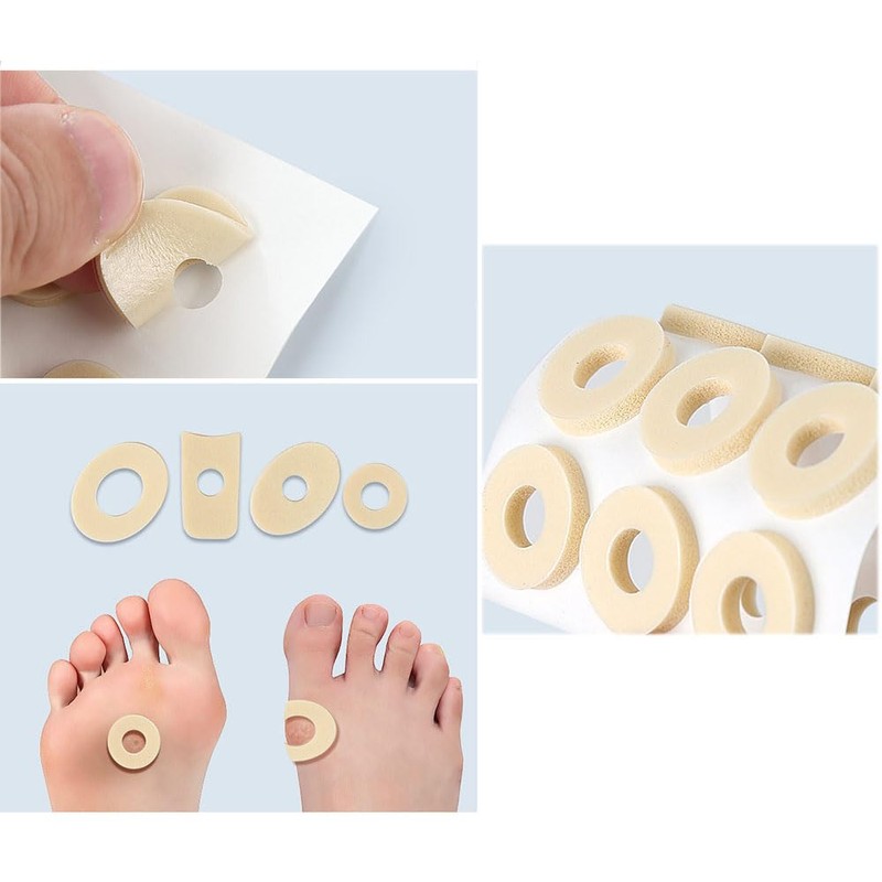 Natiform 75 Pcs Protective Toe Quill Eye Circle Anti-Friction Pads