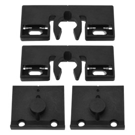 Be In Your Mind 2 Sets Patio Balcony Door Latch Compatible with Schuco Balcony Door Catch Sets 253655 254617 98050401 Plastic Black 74 mm x 29.5 mm