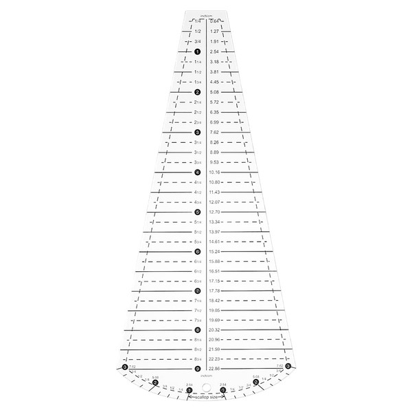 BENECREAT Acrylic Quilting Template Ruler, Dresden Plate Quilting Template, Petal