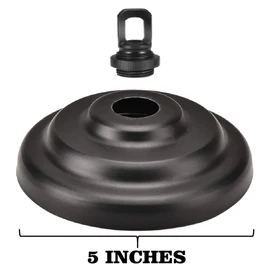 ROJOSER Heavy Duty Canopy Kit and 3.2 feet Pendant Light Fixture Chain for Chandelier or Swag Light Fixtures,Vintage Black