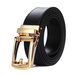 Ratchet Belts, Tonywell Leather Belt for Men with Sliding Adjustable Buckle Trim to Fit 1 3/16" Wide Strap