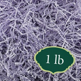 Arcadia Garden Products RPC01LA Crinkle Shredded Color Paper Filler Box Stuffing for Gift Wrapping & Crafts, Basket Filling, Confetti, Packaging & Shipping - 1 lbs - Lavender