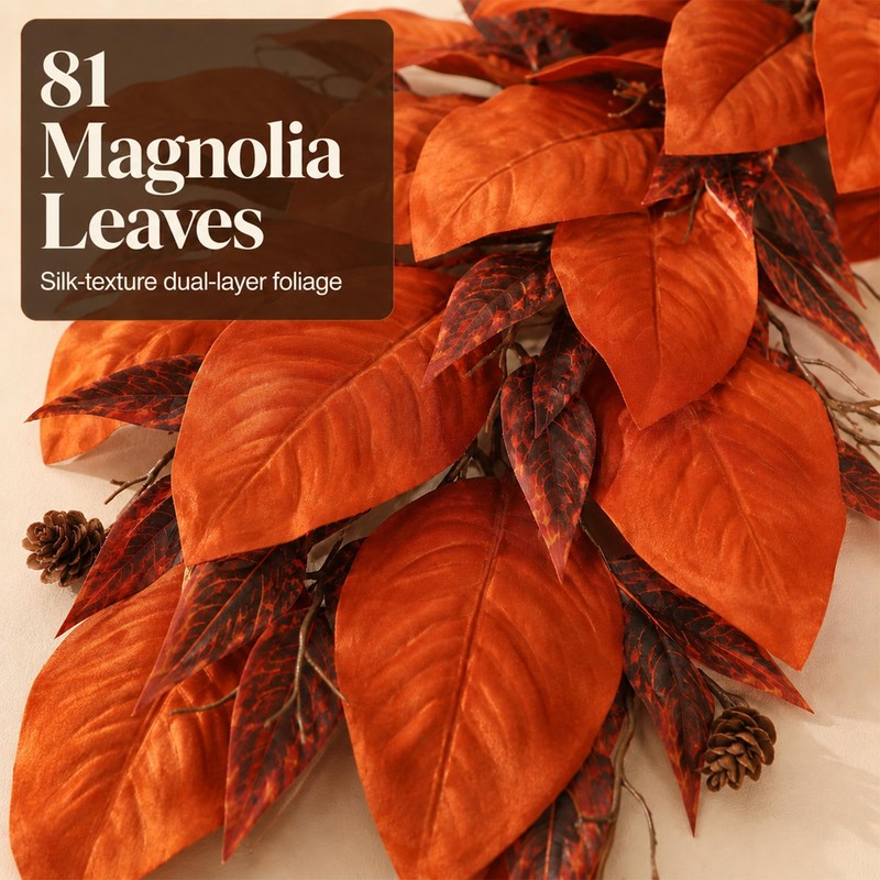 Fall Garland for Mantle, Autumn Garlands for Thanksgiving Home Decor