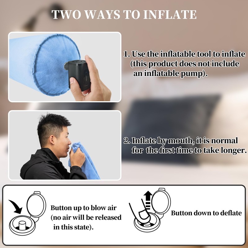 ONTYZZ Side Sleeper Pillow Inflatable Body Pillow Adult Children Pillow