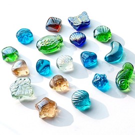 Ezydka 500 g Gemstones for Children, 25-40 mm, Large Glass Stones, Colourful Muggle Stones for Children's Birthday, Digging Gemstones, Gemstone Game for Treasure Hunting, Vases, Home Decoration