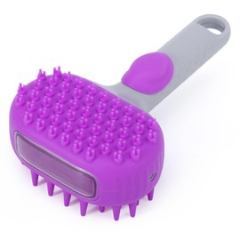 Bath Brush for Dogs and Cats, 2 in 1 Massager and Pet Soap Dispenser, Shampoo Dispenser for Dogs, Pet Comb, Remove Excess Hair, Wash, Massage