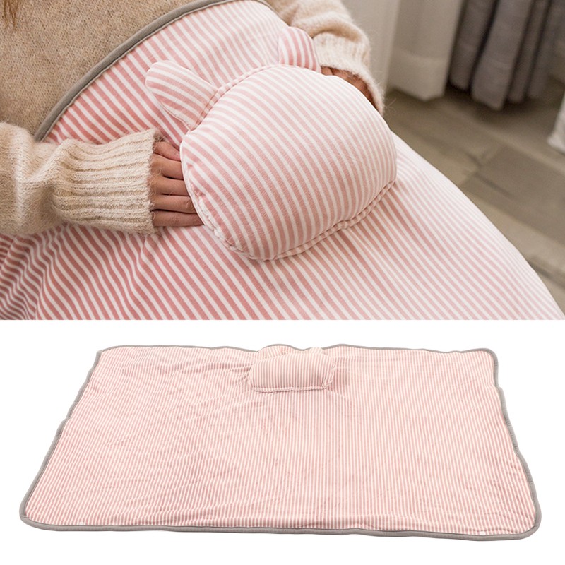 USB Heated Blanket Pink 5V High Safety Soft Polyester Fiber