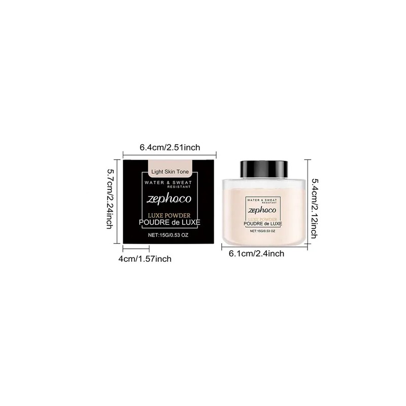 Polvos Fijador Mate 15g Acción Rápida Maquillaje Natural
