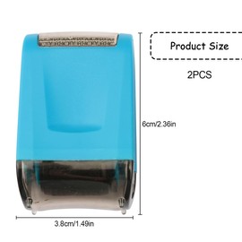 Luckious 2 Pieces Identity Theft Prevention Stamp - Safeguard Your Privacy with Wide Rolling Security Stamps (Blue & Red)!