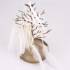 Women's Bohemian White Peacock Feather Headband Headdress Bracelet Hippie Headwear