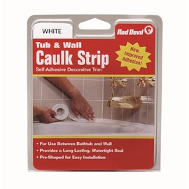 Red Devil 0151 Tub & Wall Caulk Strip (Wide) 1-5/8" x 11', White, (Pack of 3)