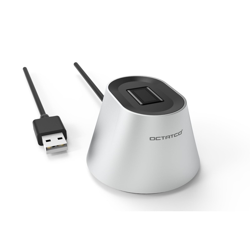 OCTATCO EzFinger C Desktop Cradle Set – Fingerprint FIDO2 Security