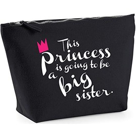 Hippowarehouse This princess is going to be a big sister printed make up cosmetic wash bag 18x19x9cm