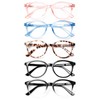 3 Pack Reading Glasses Spring Hinge Stylish Readers Black/Tortoise for