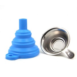 Zeberoxyz 3D Printer Accessories Include Collapsible Silicone Funnels and Stainless Steel Resin Filter Cups Pouring Resin Back into Cup for SLA DLP LCD 3D Printer (Resin Filter)