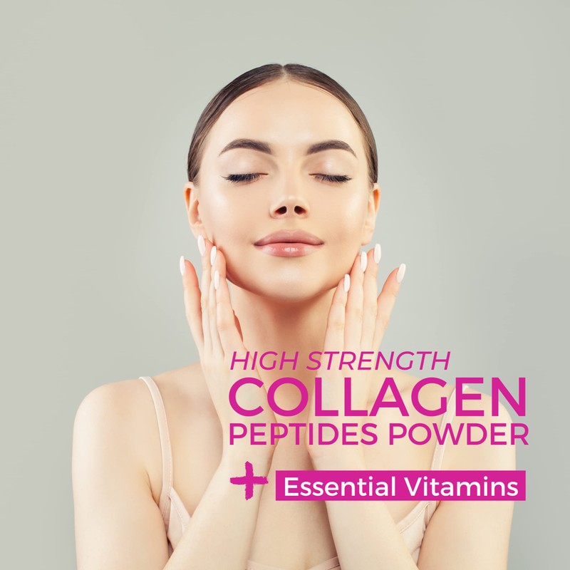 Hydrolysed Marine Collagen Peptides Powder with Hyaluronic Acid, Biotin, Vitamin