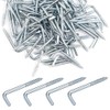 EOBNIKTWS 50 Pcs Right Angle Hooks Zinc Plated L Hook