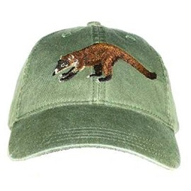 Tom's Bird Feeders Coati Mundi Embroidered Cotton Cap Green