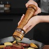 2-Piece Salt and Pepper Grinder Set with Wood Tray, 8