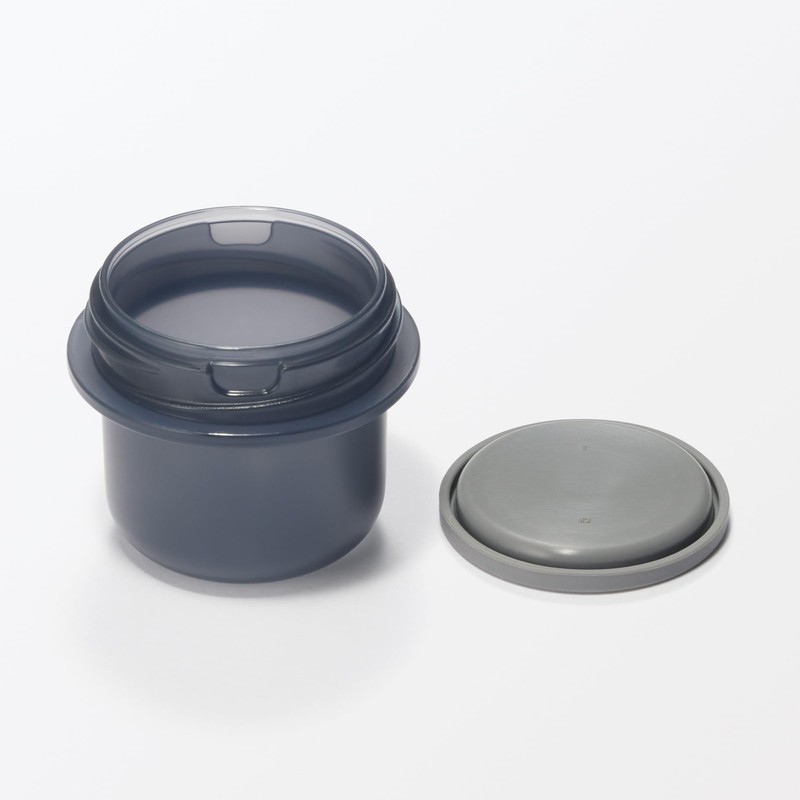 MUJI 84683879 Lunch Capsule with Topping Cup, Black, 15.7 fl