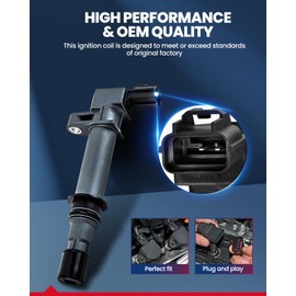 KAX UF270 Ignition Coil 6 Packs Fit for Liberty 2002-2008,Grand Cherokee 1999-2008,Ram 1500 2002-2008,Dakota 2000-2008,Durango 2000-2008,Nitro 2007-2008,Commander 2006-2008,Raider 2006-2008,Aspen 2007